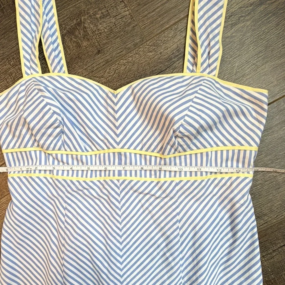 Lilly Pulitzer Seersucker Striped Sundress Sweetheart Lined Zip Size 0 - Picture 2 of 6